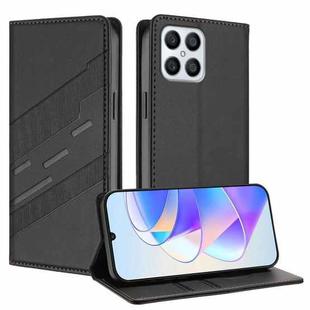 For Honor X8 4G / X30i / Play6T Pro Embossed Multi-functional Wallet Retro Leather Phone Case(Black)