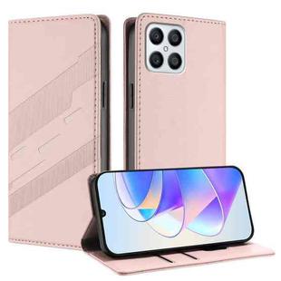For Honor X8 4G / X30i / Play6T Pro Embossed Multi-functional Wallet Retro Leather Phone Case(Pink)