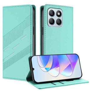 For Honor X8b Embossed Multi-functional Wallet Retro Leather Phone Case(Mint Green)