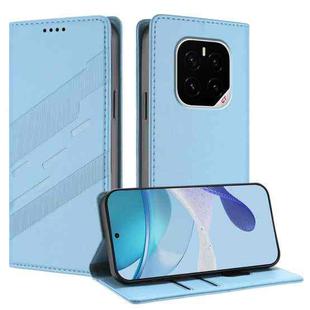 For Honor GT Pro Embossed Multi-functional Wallet Retro Leather Phone Case(Light Blue)