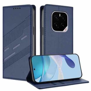 For Honor GT Pro Embossed Multi-functional Wallet Retro Leather Phone Case(Dark Blue)