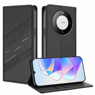 For Huawei Mate 60 Pro / 60 Pro+ Embossed Multi-functional Wallet Retro Leather Phone Case(Black)