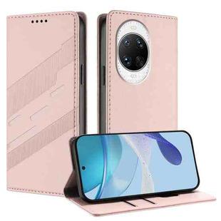 For Huawei nova 14 Pro Embossed Multi-functional Wallet Retro Leather Phone Case(Pink)
