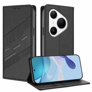 For Huawei Pura 80 Pro Embossed Multi-functional Wallet Retro Leather Phone Case(Black)