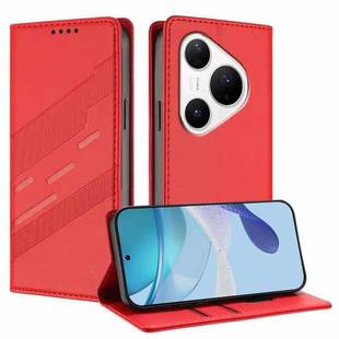 For Huawei Pura 80 Pro Embossed Multi-functional Wallet Retro Leather Phone Case(Red)