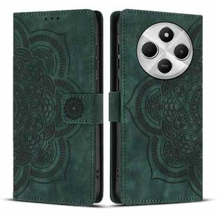 For Redmi 14C / A4 5G Mandala Embossed Retro Frosted Leather Phone Case(Green)