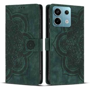 For Redmi Note 13 Pro 5G Mandala Embossed Retro Frosted Leather Phone Case(Green)