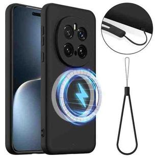 For Honor Magic7 Pro Shockproof Silicone Magsafe Phone Case(Black)
