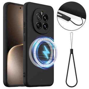 For Honor Magic7 Shockproof Silicone Magsafe Phone Case(Black)