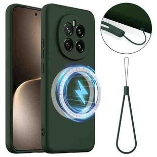 For Honor Magic7 Shockproof Silicone Magsafe Phone Case(Dark Green)