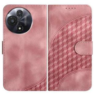 For TCL 60R 5G YX0060 Elephant Head Embossed Phone Leather Case with Lanyard(Pink)