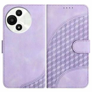 For TCL 60 SE NxtPaper 5G Elephant Head Embossed Phone Leather Case with Lanyard(Light Purple)