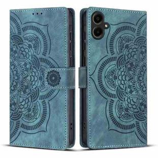For Samsung Galaxy A07 4G / A06 4G Mandala Embossed Retro Frosted Leather Phone Case(Blue)