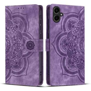 For Samsung Galaxy A07 4G / A06 4G Mandala Embossed Retro Frosted Leather Phone Case(Purple)