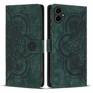 For Samsung Galaxy A07 4G / A06 4G Mandala Embossed Retro Frosted Leather Phone Case(Green)