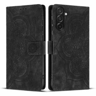 For Samsung Galaxy A17 5G / A26 5G Mandala Embossed Retro Frosted Leather Phone Case(Black)