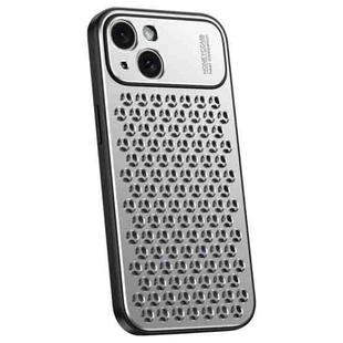 For iPhone 13 Honeycomb Radiating Alloy Phone Case(Space Silver)