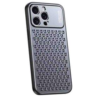 For iPhone 14 Pro Honeycomb Radiating Alloy Phone Case(Space Grey)