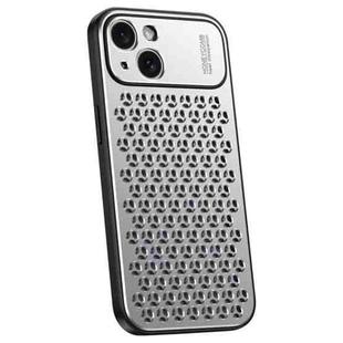 For iPhone 15 Honeycomb Radiating Alloy Phone Case(Space Silver)