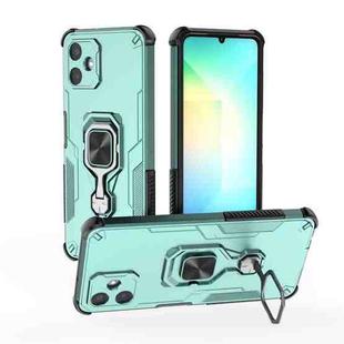 For Samsung Galaxy A06 4G Metal Kickstand TPU Hybrid PC Phone Case(Green)