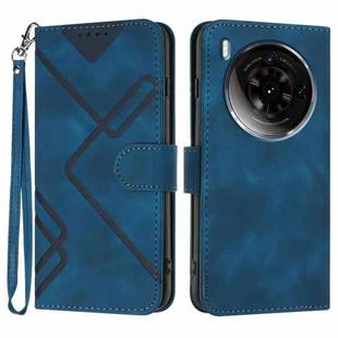 For ZTE nubia Z50S Pro Line Pattern Skin Feel Leather Phone Case(Royal Blue)