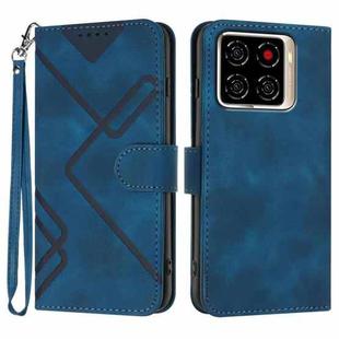 For ZTE Blade A56 Pro Line Pattern Skin Feel Leather Phone Case(Royal Blue)