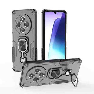 For Redmi 14C 4G Metal Kickstand TPU Hybrid PC Phone Case(Black)