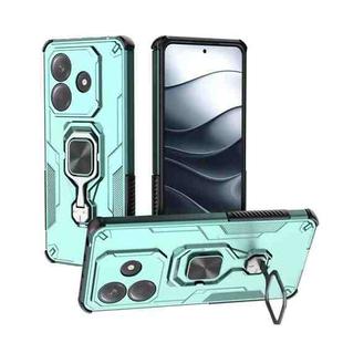 For Redmi Note 14 5G Metal Kickstand TPU Hybrid PC Phone Case(Green)