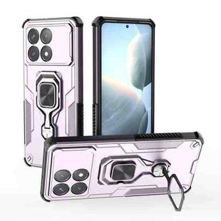 For Redmi K70 Metal Kickstand TPU Hybrid PC Phone Case(Purple)