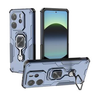 For Redmi Note 14 4G 163.25mm Metal Kickstand TPU Hybrid PC Phone Case(Blue)