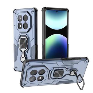 For Redmi Note 14 Pro+ 5G Metal Kickstand TPU Hybrid PC Phone Case(Blue)