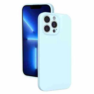 For iPhone 13 Pro Fine Hole Liquid Silicone Phone Case(Sierra Blue)