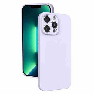 For iPhone 13 Pro Max Fine Hole Liquid Silicone Phone Case(Purple)