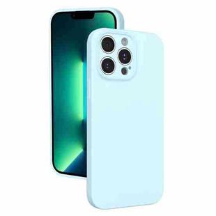 For iPhone 13 Pro Max Fine Hole Liquid Silicone Phone Case(Sierra Blue)