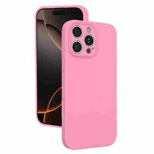For iPhone 16 Pro Fine Hole Liquid Silicone Phone Case(Rose Pink)