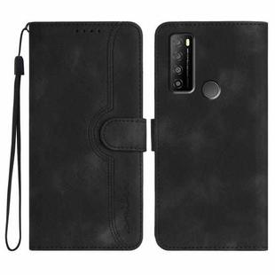 For TCL 30 XL Heart Pattern Skin Feel Leather Phone Case(Black)