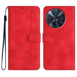 For TCL 50 XL 5G / 50 XL NxtPaper Heart Pattern Skin Feel Leather Phone Case(Red)
