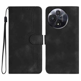 For TCL 60R 5G Heart Pattern Skin Feel Leather Phone Case(Black)