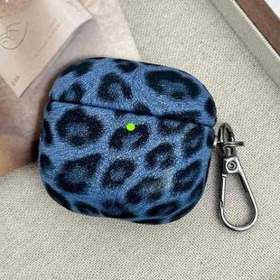 For AirPods Pro 2 Leopard Texture Wireless Earphone PC Case(Blue)