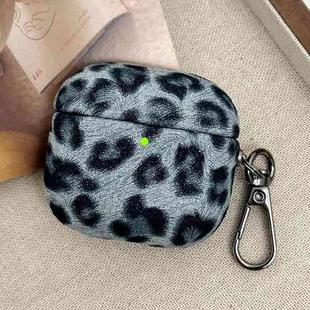 For AirPods Pro 2 Leopard Texture Wireless Earphone PC Case(Grey)