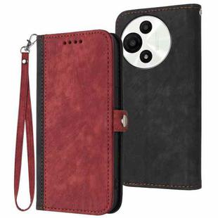 For TCL 60 SE NxtPaper 5G Side Buckle Double Fold Hand Strap Leather Phone Case(Red)