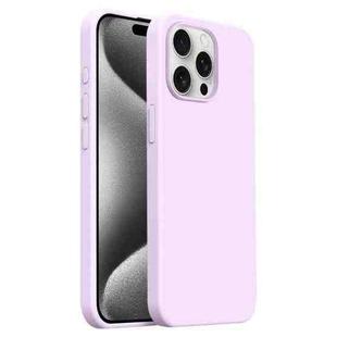 For iPhone 15 Pro Max Burom Cloud Sensing Ultra-thin Liquid Silicone Full Coverage Phone Case(Bean Purple)