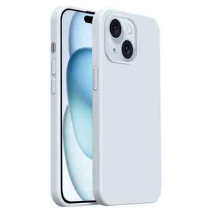 For iPhone 15 Burom Cloud Sensing Ultra-thin Liquid Silicone Full Coverage Phone Case(Glacier Blue)