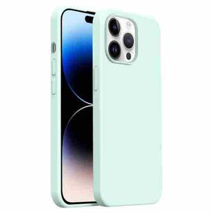 For iPhone 14 Pro Burom Cloud Sensing Ultra-thin Liquid Silicone Full Coverage Phone Case(Mambo Green)