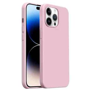 For iPhone 14 Pro Burom Cloud Sensing Ultra-thin Liquid Silicone Full Coverage Phone Case(Cherry Blossom)
