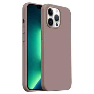 For iPhone 13 Pro Max Burom Cloud Sensing Ultra-thin Liquid Silicone Full Coverage Phone Case(Qiaoli Brown)