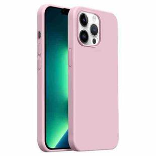 For iPhone 13 Pro Max Burom Cloud Sensing Ultra-thin Liquid Silicone Full Coverage Phone Case(Cherry Blossom)