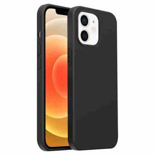 For iPhone 12 Burom Cloud Sensing Ultra-thin Liquid Silicone Full Coverage Phone Case(Jazz Black)