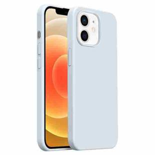 For iPhone 12 Burom Cloud Sensing Ultra-thin Liquid Silicone Full Coverage Phone Case(Glacier Blue)