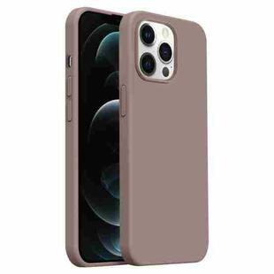 For iPhone 12 Pro Max Burom Cloud Sensing Ultra-thin Liquid Silicone Full Coverage Phone Case(Qiaoli Brown)